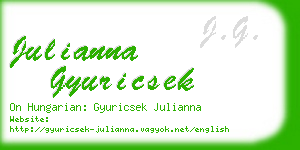 julianna gyuricsek business card